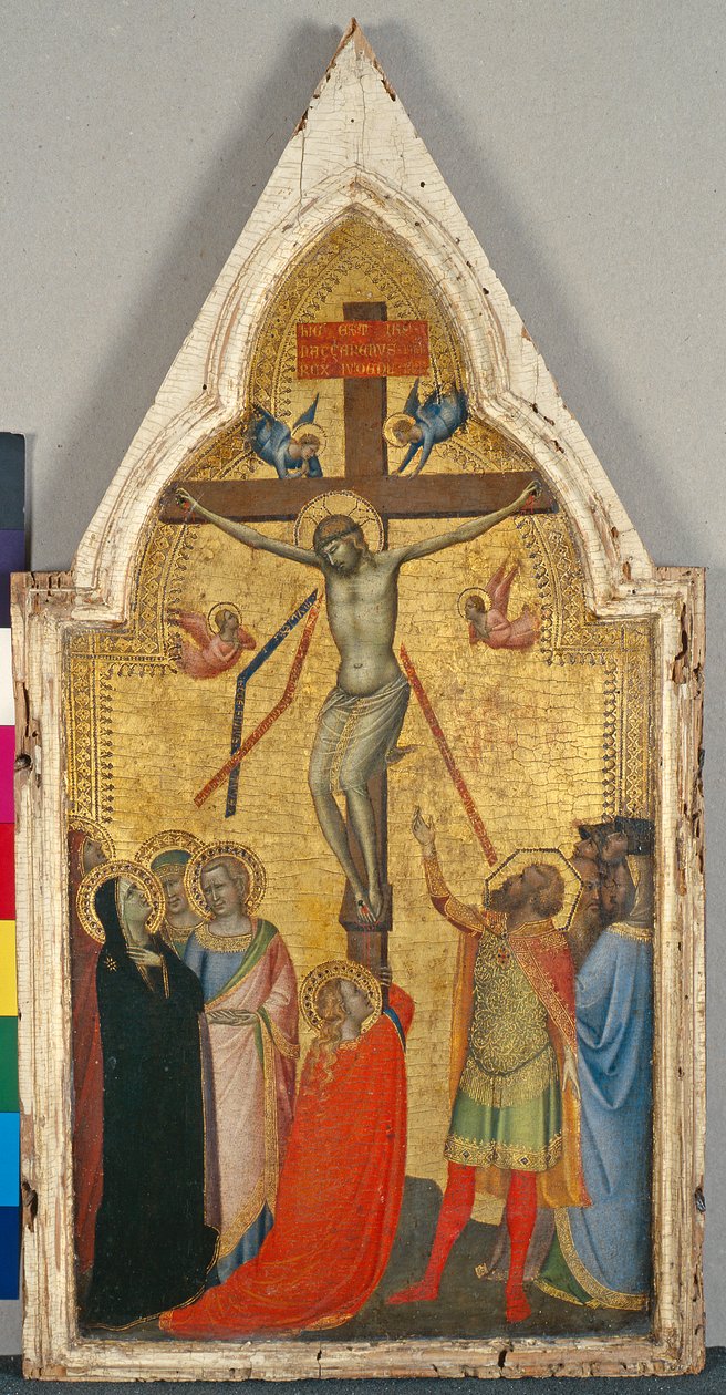 A keresztre feszítés, 1340 körül (tempera nyárfán) alkotó: Bernardo Daddi