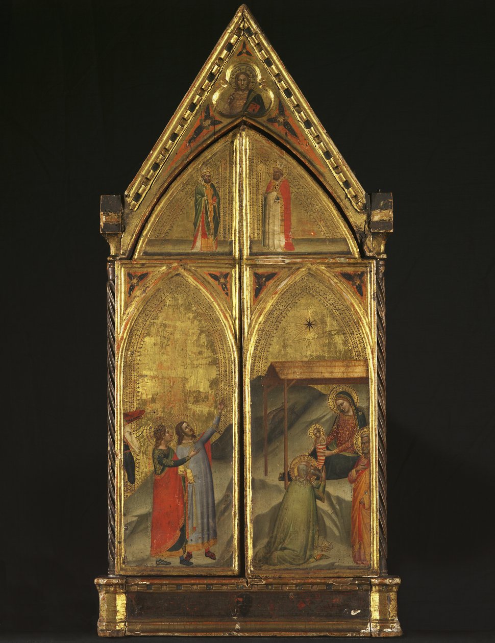 Triptichon – A szűz és a szentekkel trónoló gyermek, 1338 alkotó: Bernardo Daddi