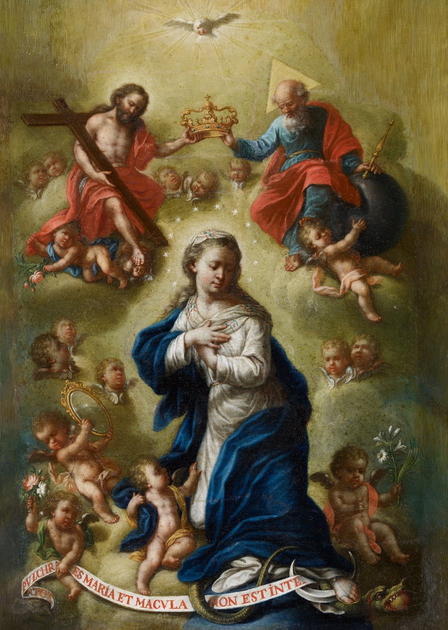 A Szűz koronázása alkotó: Bernardo Germán de Llórente