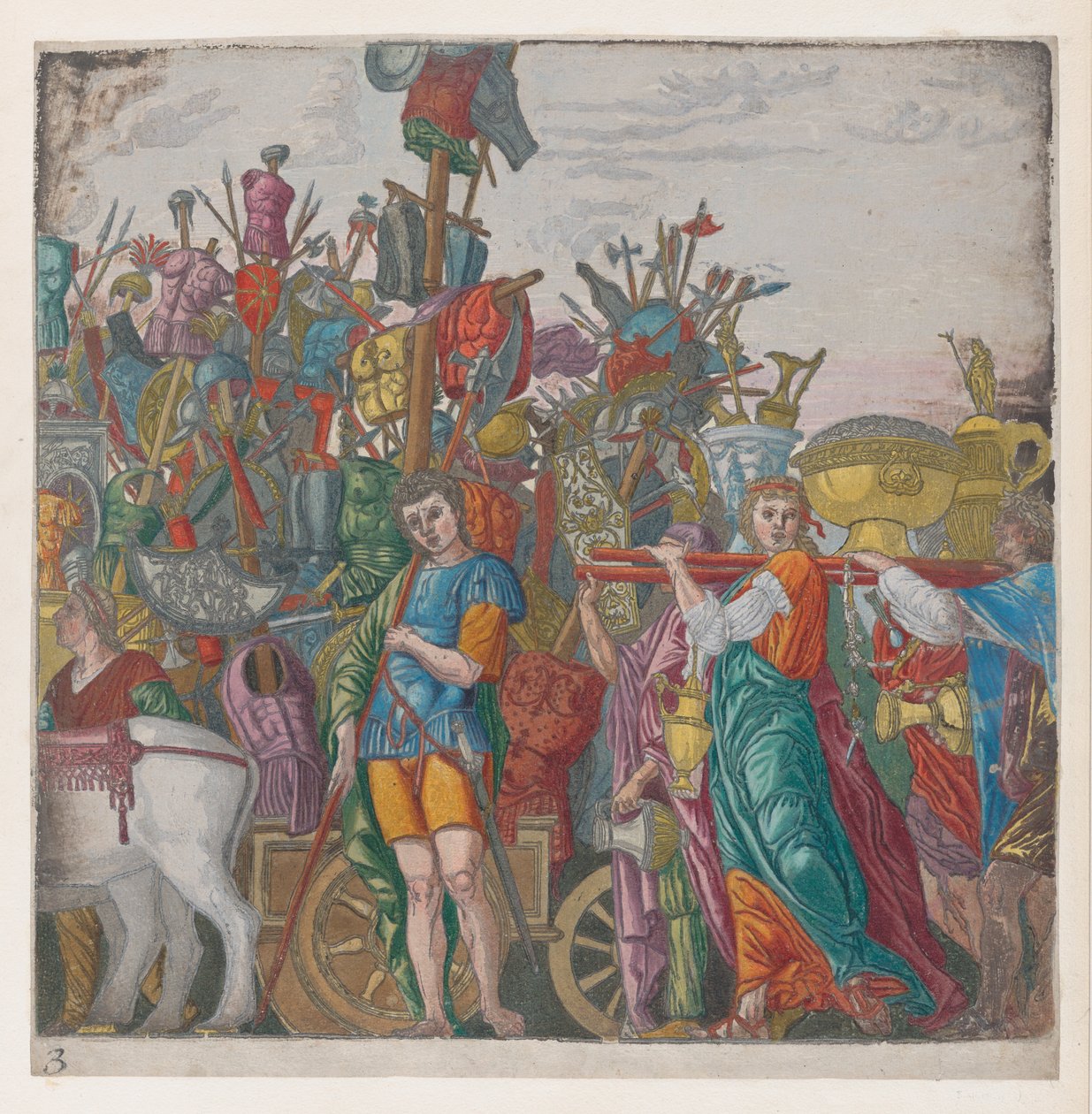 3. lap: Háborús trófeák, Julius Caesar diadala, 1599., 1599. alkotó: Bernardo Malpizzi