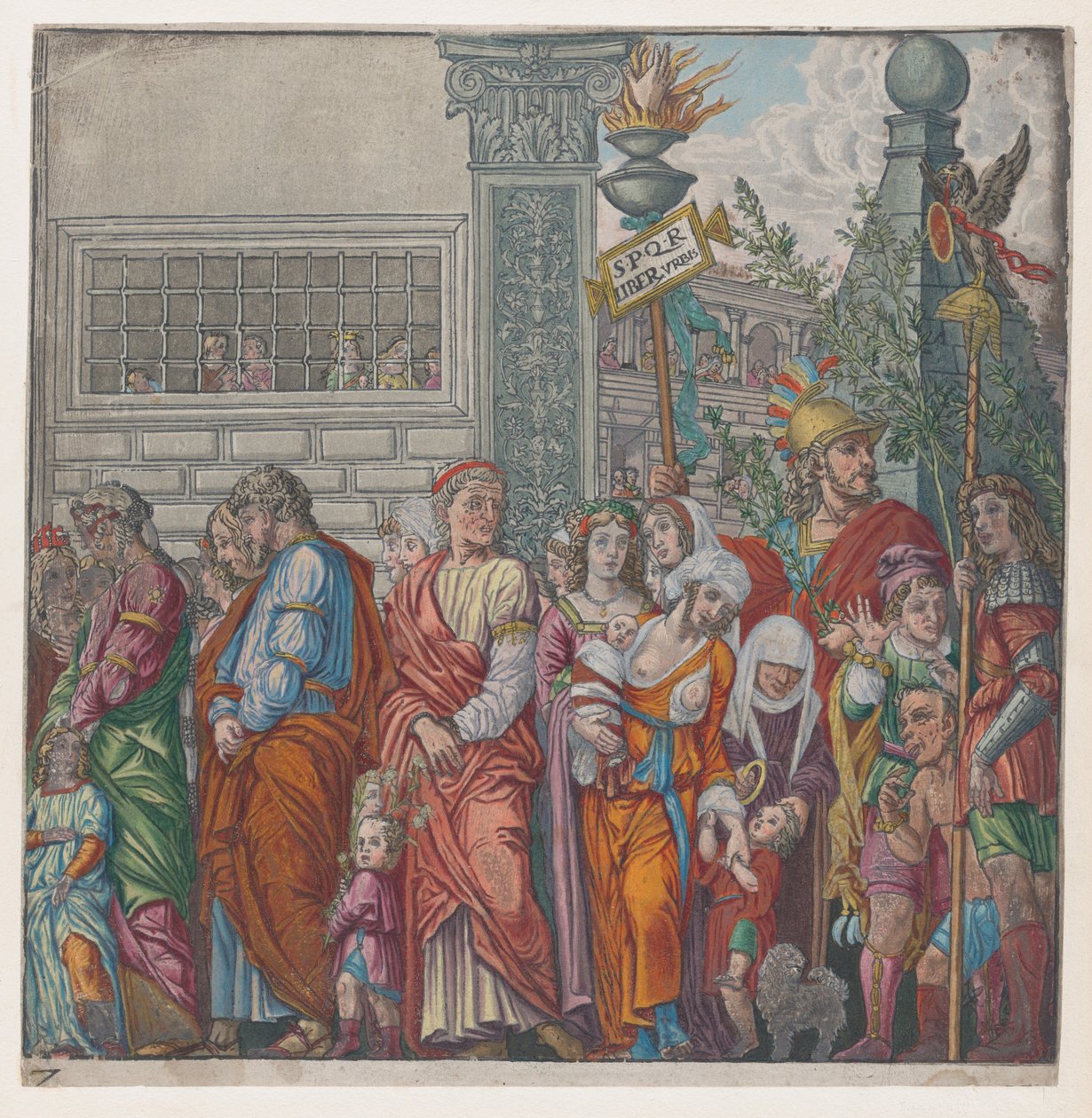 7. lap: körmenet, Julius Caesar diadala, 1599. alkotó: Bernardo Malpizzi