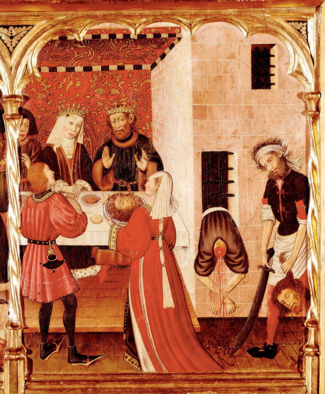 Szent János oltárképe, a Lefejezett Keresztelő Szent Jánost ábrázoló részlet alkotó: Bernardo Martorell