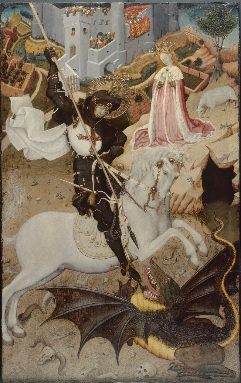 Szent György megöli a sárkányt, 1434-35 alkotó: Bernardo Martorell