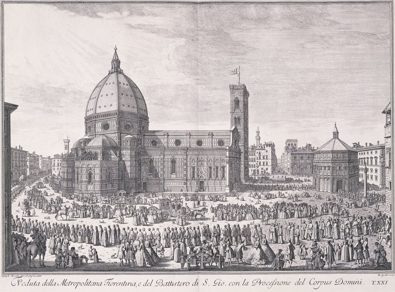 Firenze városának kilátása, XXI. tábla, „Válogatás a XXIV alkotó: Bernardo Sansone Sgrilli