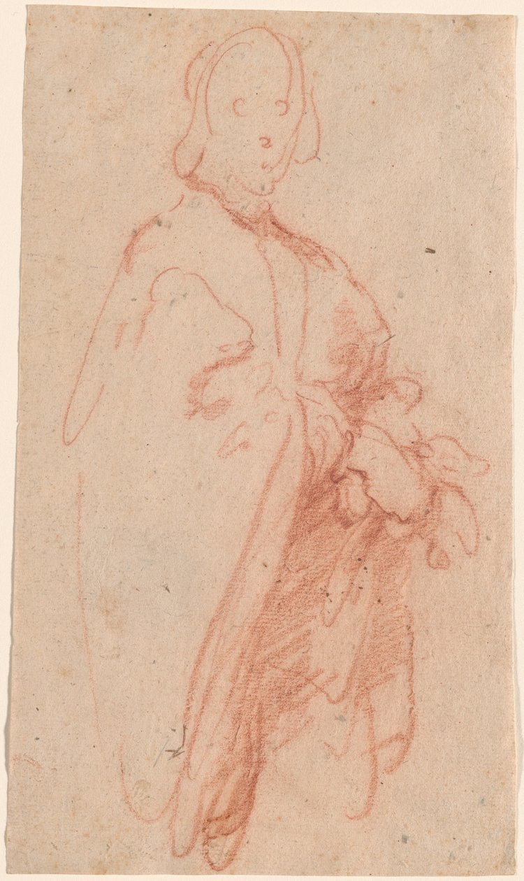 Egy álló férfi köpenyben és kesztyűben alkotó: Bernardo Strozzi