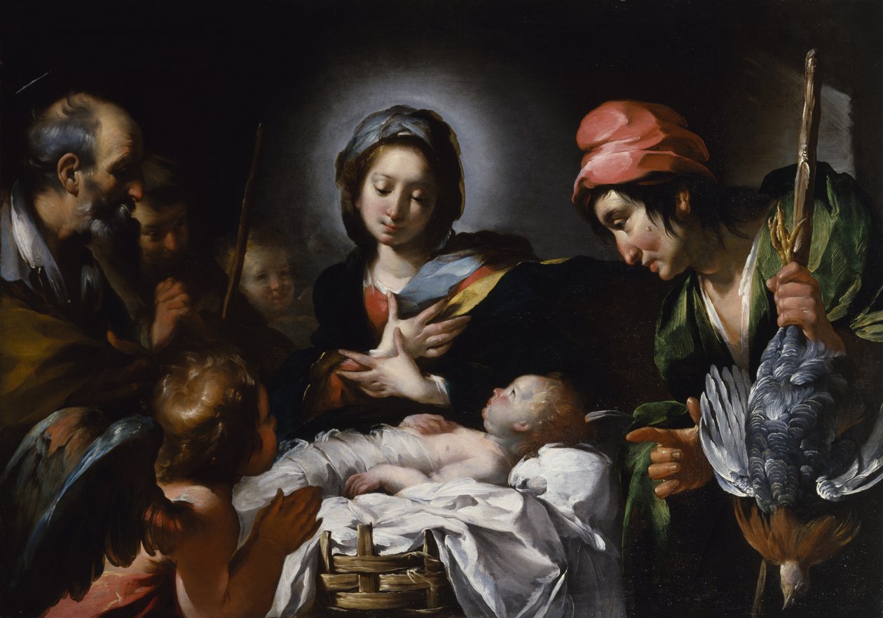 A Pásztorok imádása, 1615 körül (olaj, vászon) alkotó: Bernardo Strozzi