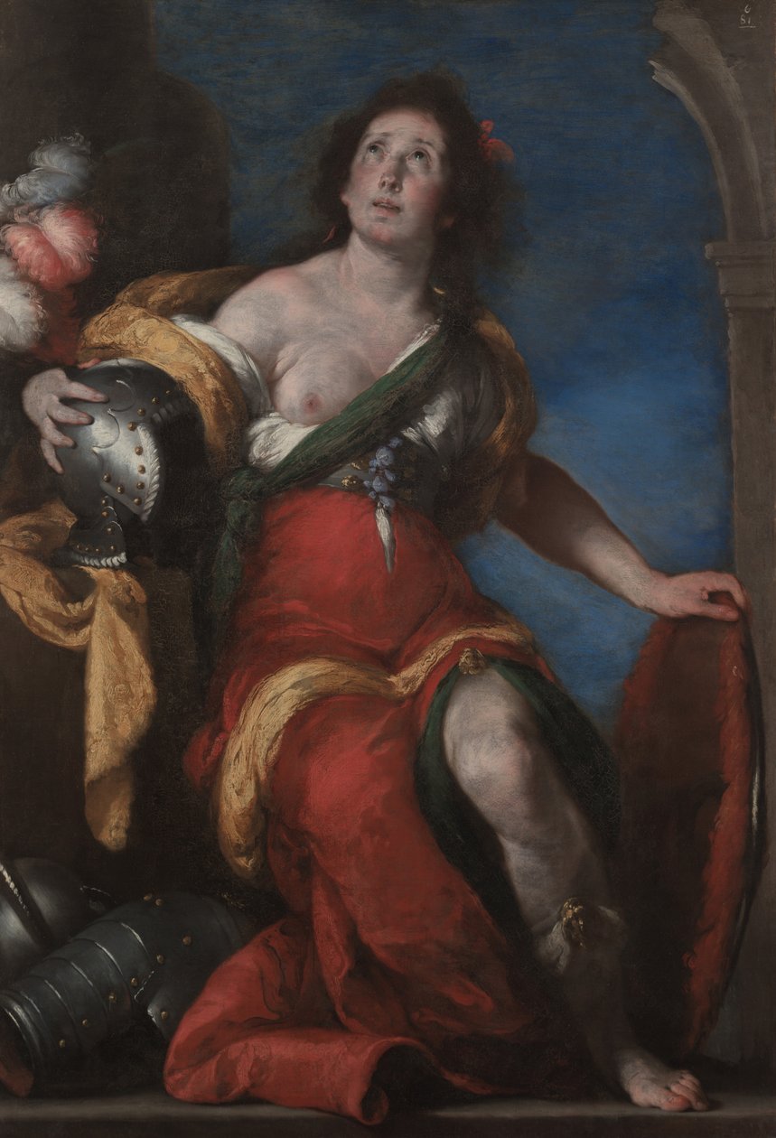 Allegorikus figura, 1636 körül (olaj, vászon) alkotó: Bernardo Strozzi