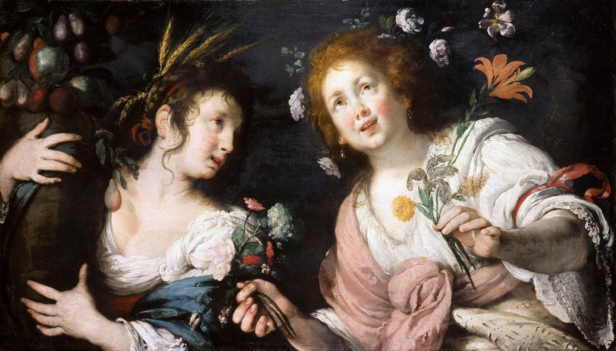 A tavasz és a nyár allegóriája alkotó: Bernardo Strozzi
