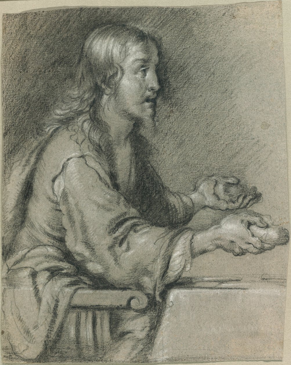 Krisztus Emmausban a kenyeret bemutatja alkotó: Bernardo Strozzi