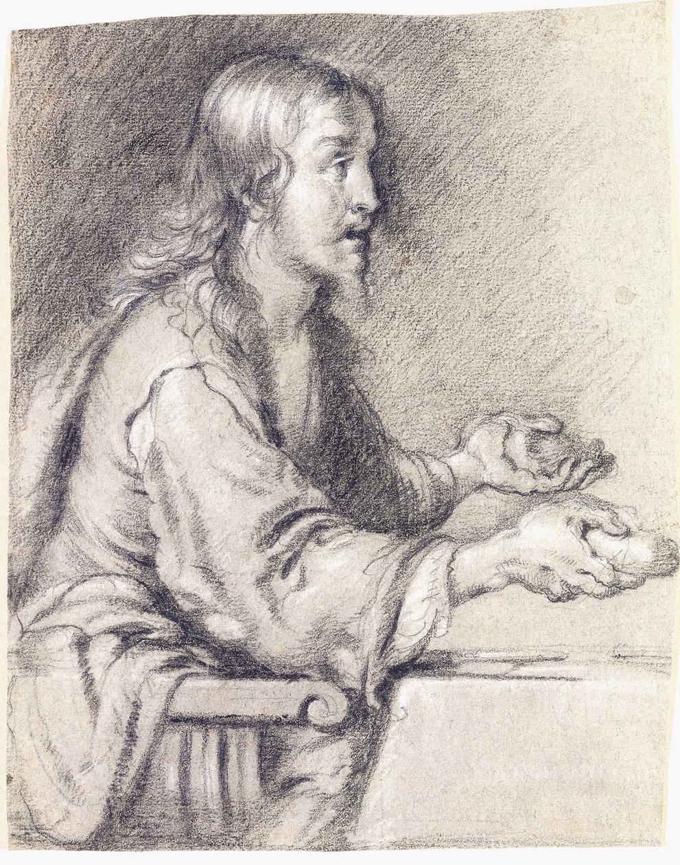 Krisztus Emmausban a kenyeret bemutatja alkotó: Bernardo Strozzi