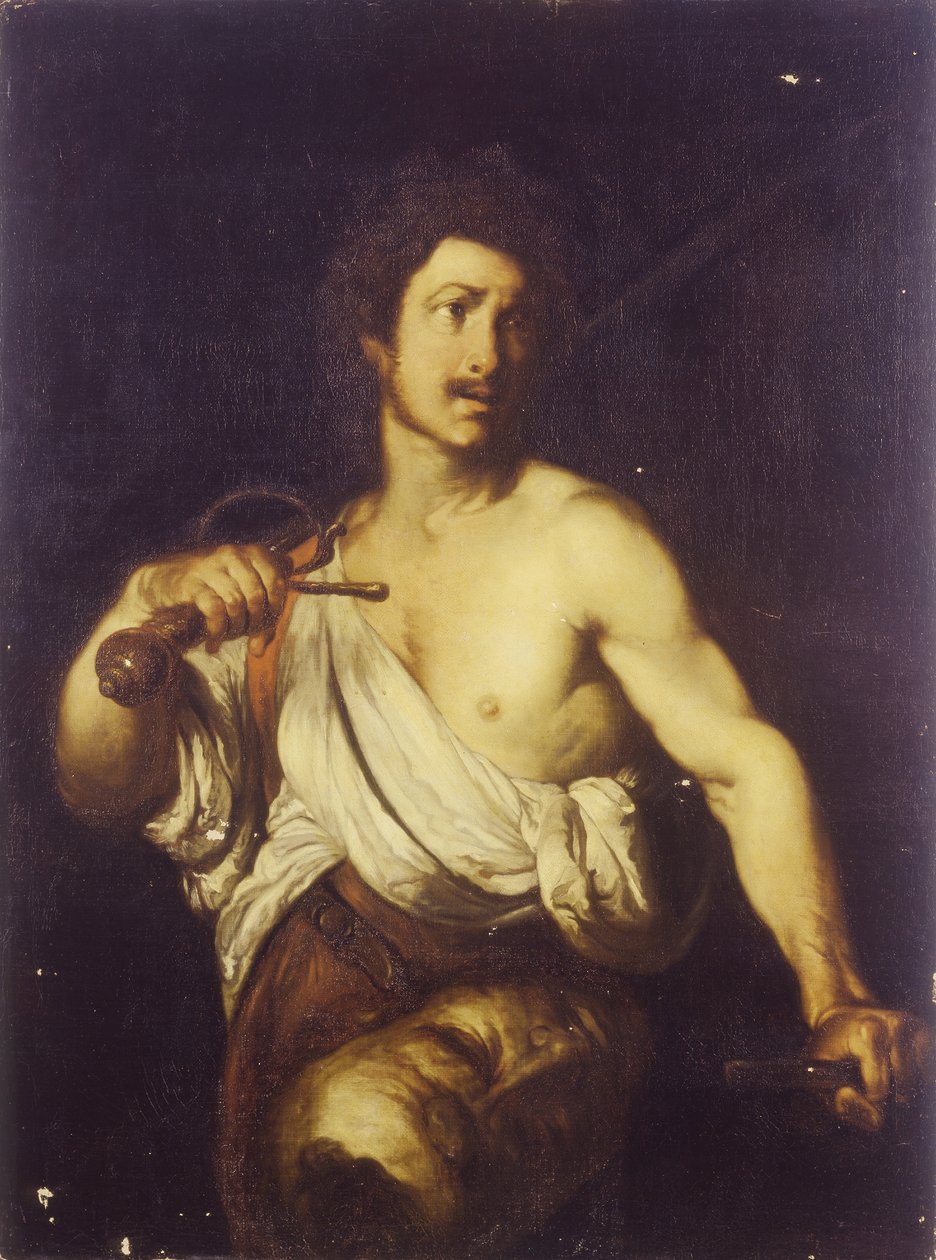 Dávid Góliát fejével, c. 1635 alkotó: Bernardo Strozzi