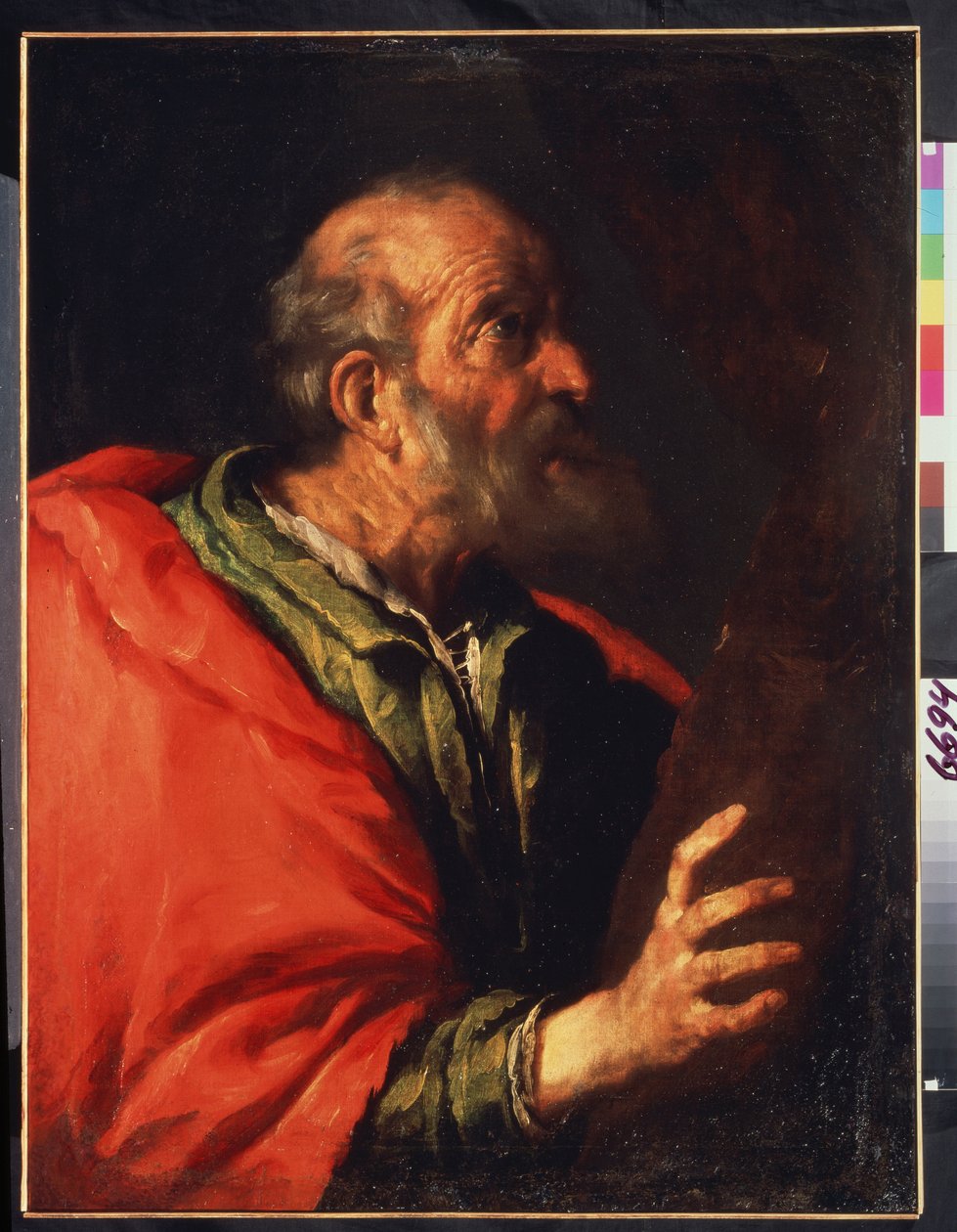 Egy öreg ember feje, Péter apostol? alkotó: Bernardo Strozzi