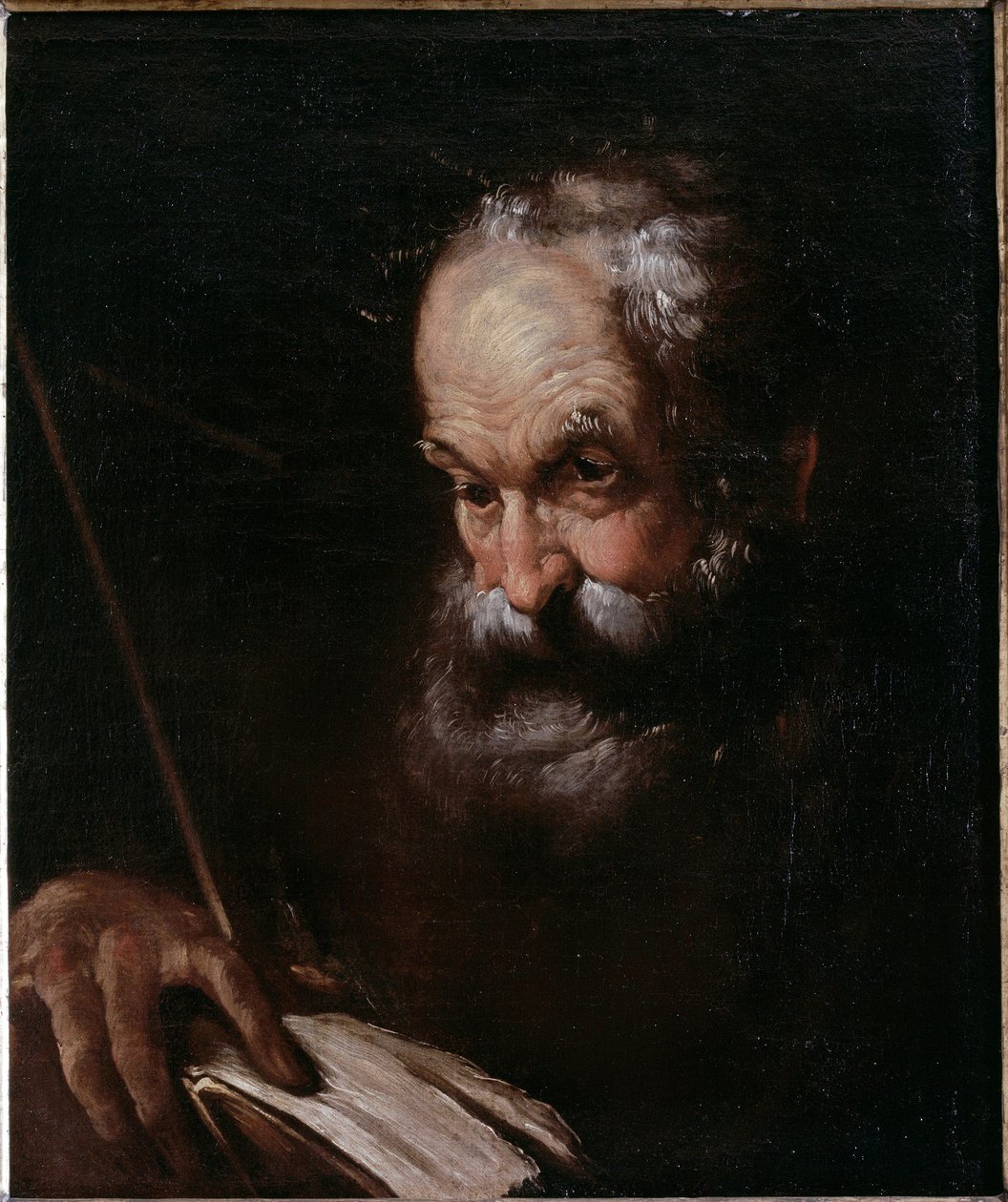 Idős férfi portréja könyvvel (olaj, vászon alkotó: Bernardo Strozzi
