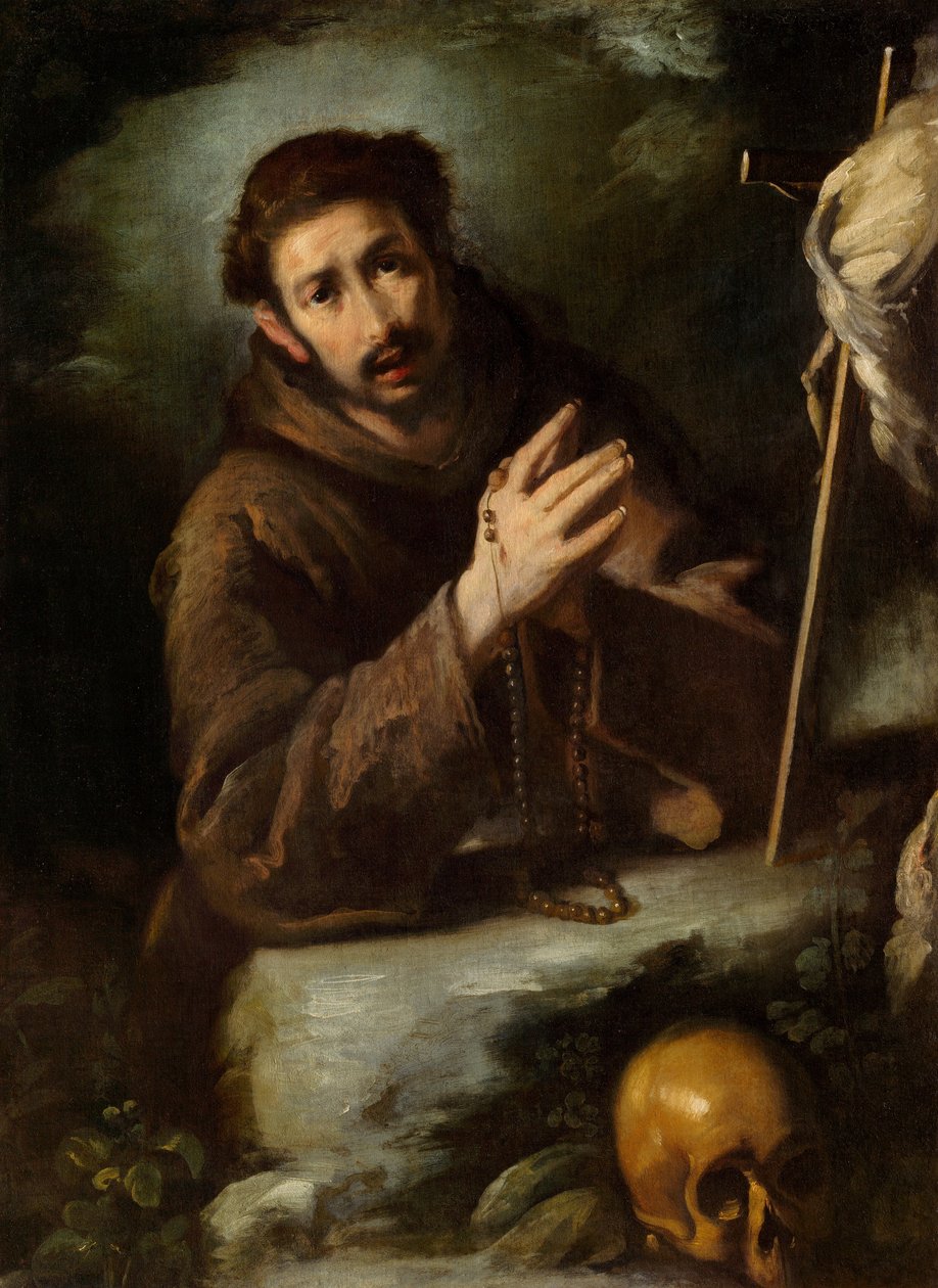 Szent Ferenc imádságban, c. 16201630. alkotó: Bernardo Strozzi