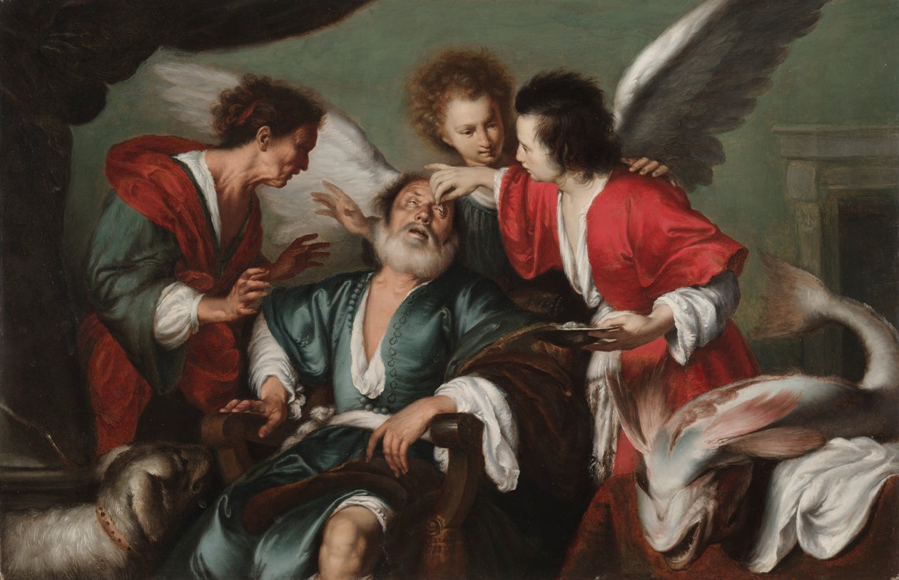Tóbit gyógyulása c. 1625. alkotó: Bernardo Strozzi