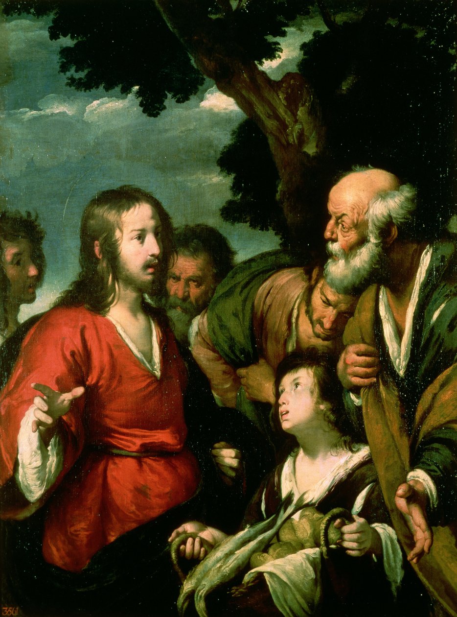 A kenyerek és halak csodája, 1630 körül alkotó: Bernardo Strozzi