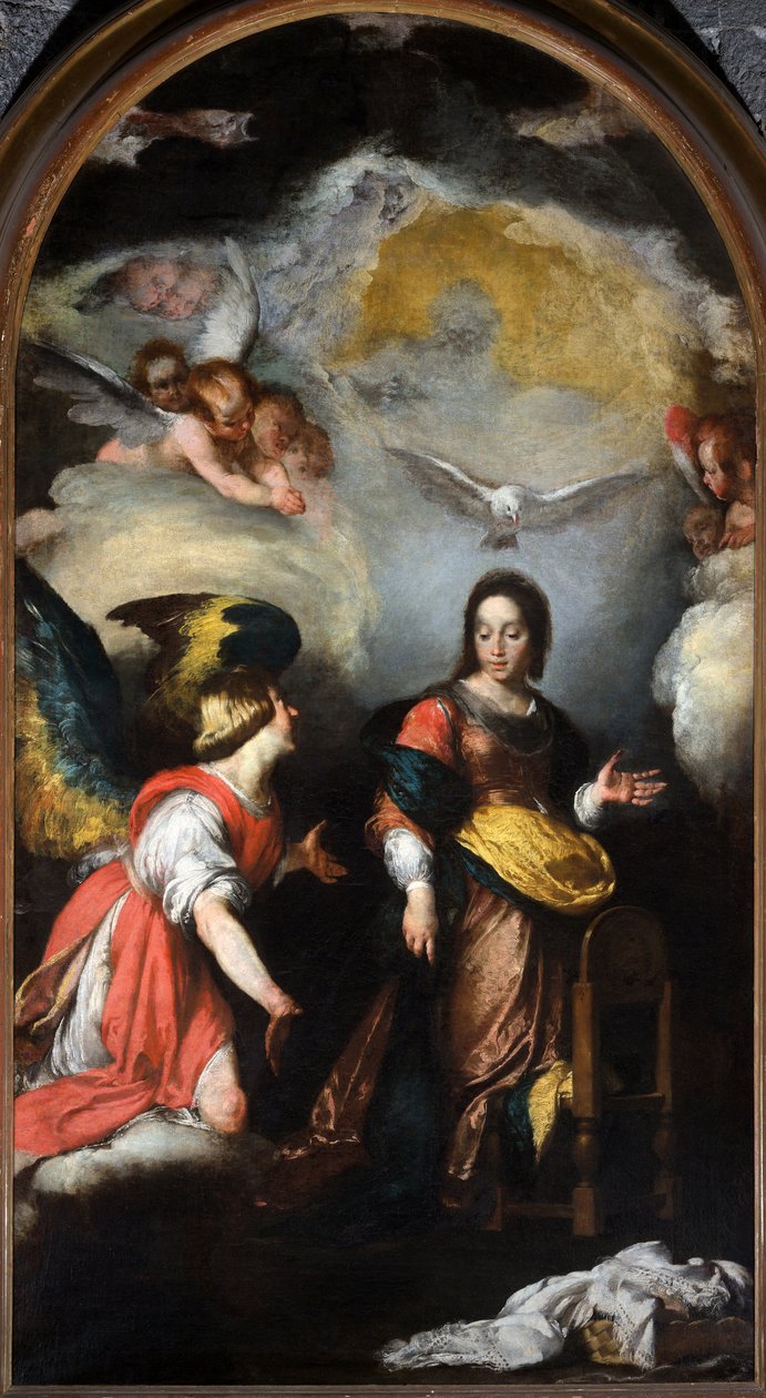 A Legszentebb Megtestesülés (Szeplőtelen Fogantatás), Oltárkép alkotó: Bernardo Strozzi