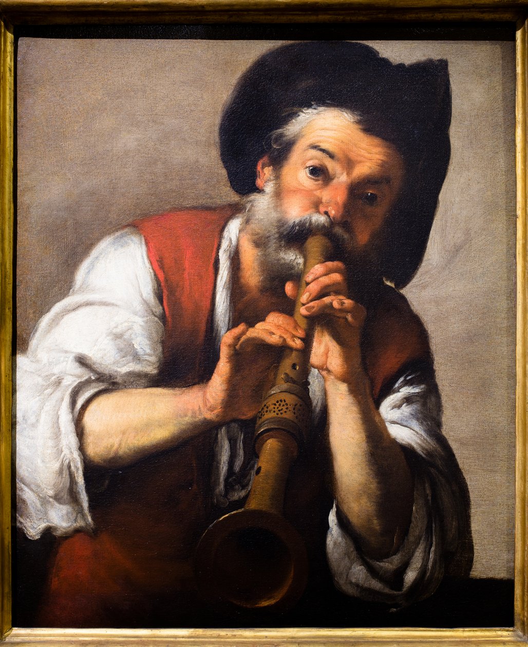 A pipás játékos, 1624-1625 körül (olaj, vászon) alkotó: Bernardo Strozzi