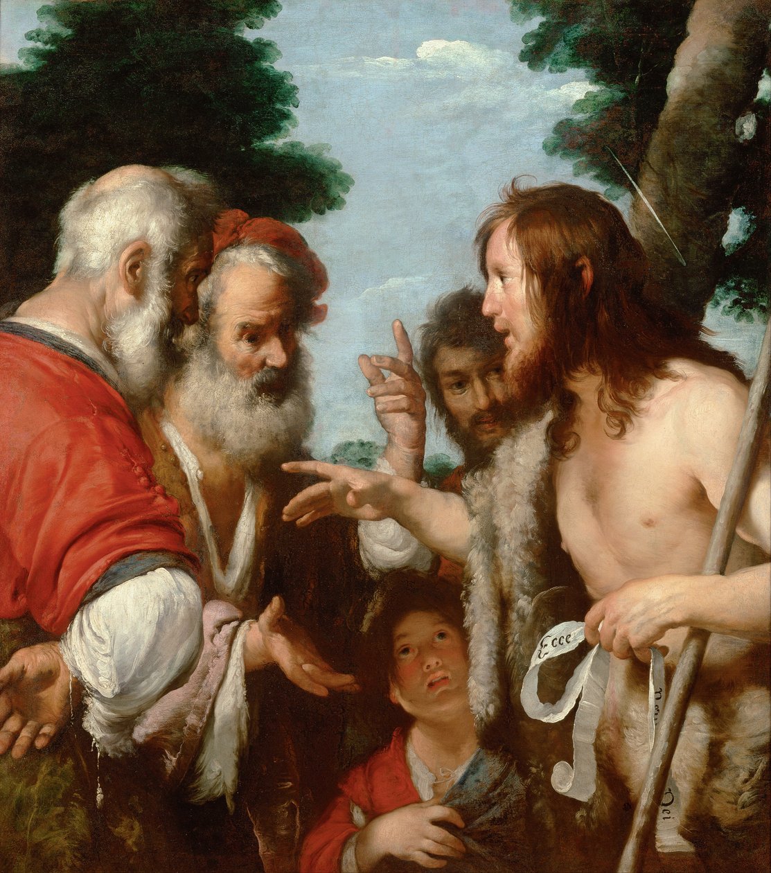 Keresztelő Szent János prédikációja, c. 1644 alkotó: Bernardo Strozzi