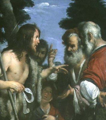 Keresztelő Szent János prédikációja, 1644 körül alkotó: Bernardo Strozzi