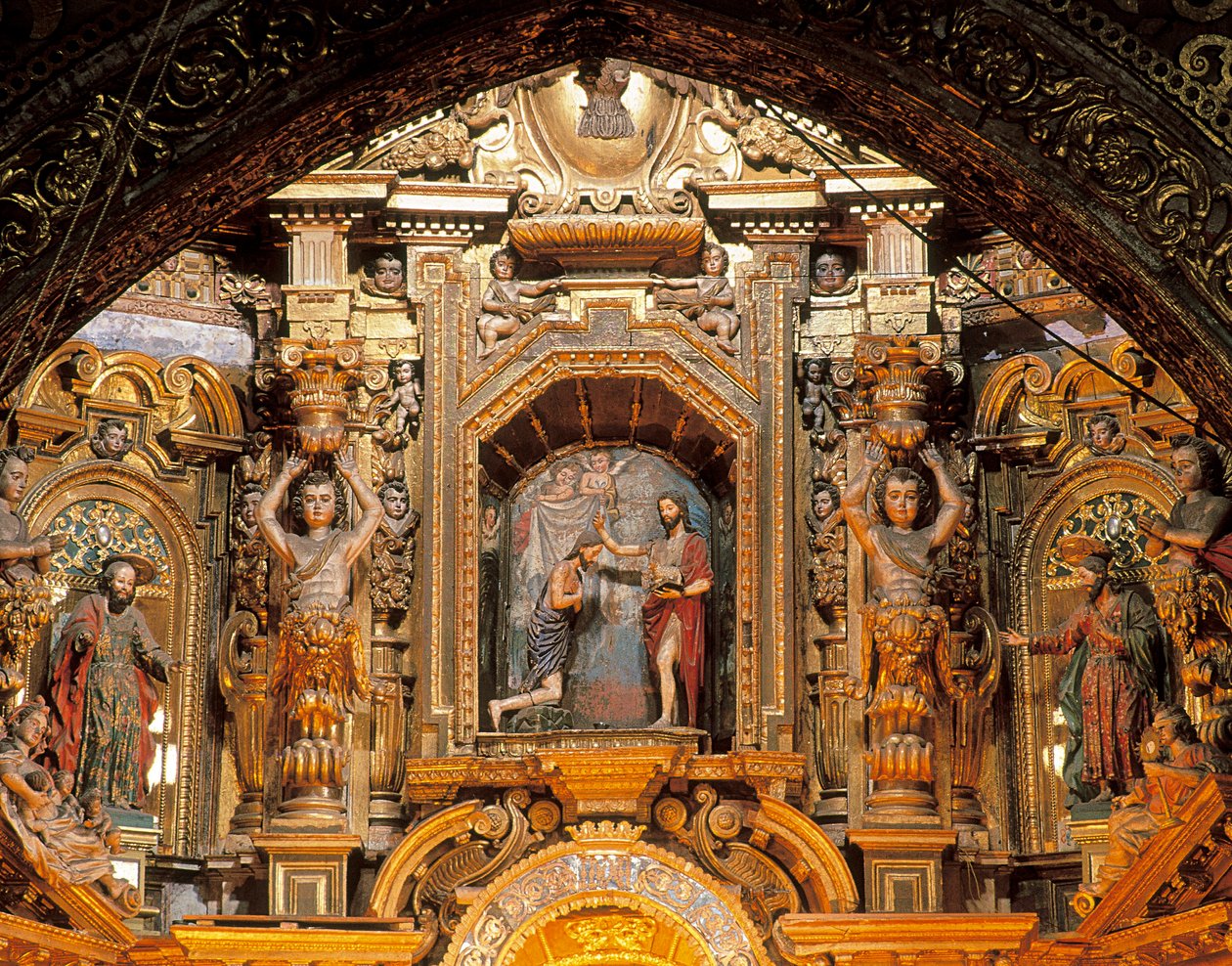 A San Francisco-i templom oltárképe, Quito, Pichincha, Ecuador alkotó: Bernardo de Legarda
