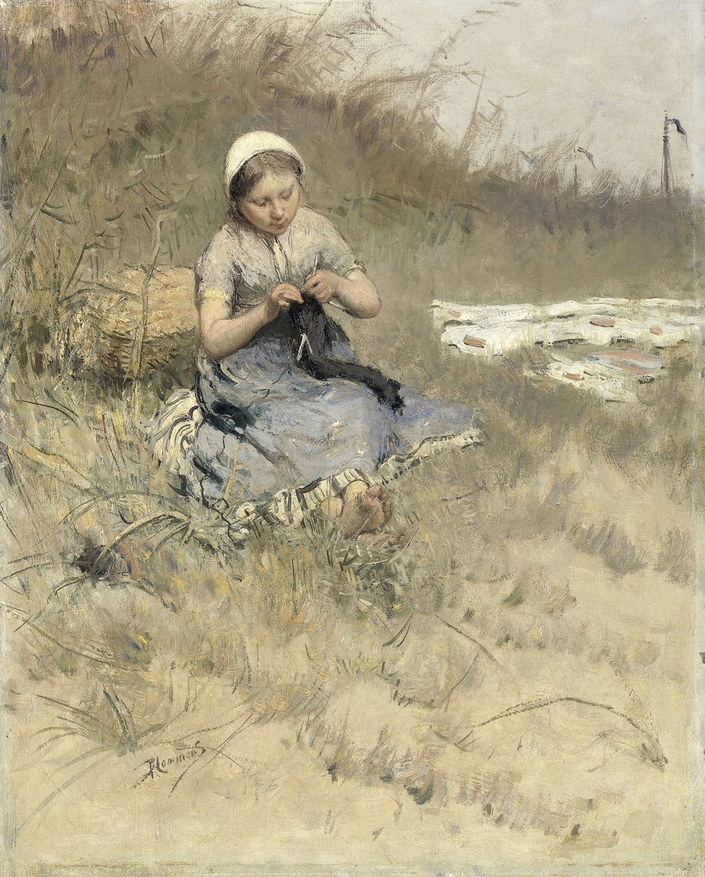 Lány kötés alkotó: Bernardus Johannes Blommers
