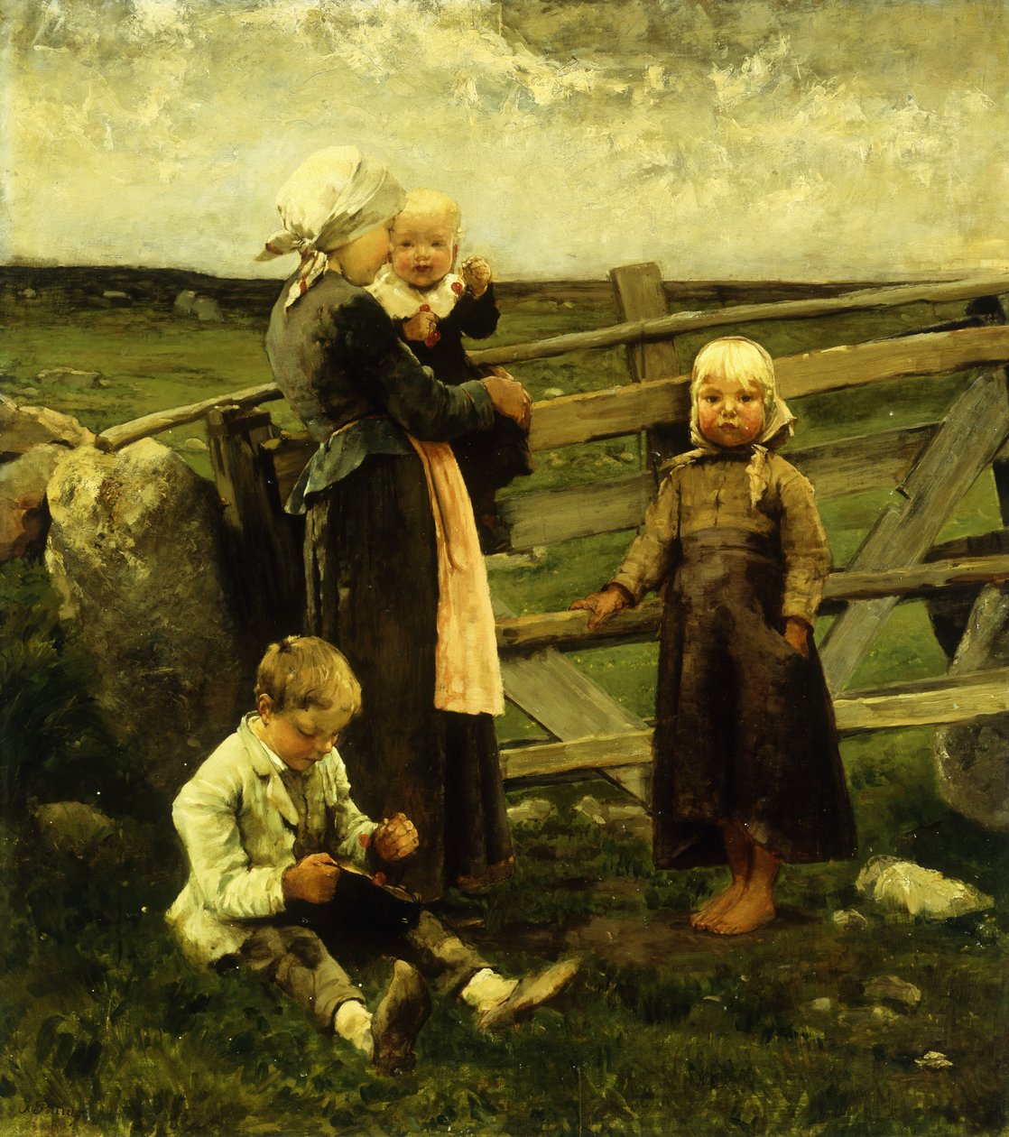 Cseresznyés gyerekek, alkotó: Bernardus Johannes Blommers or Bloomers