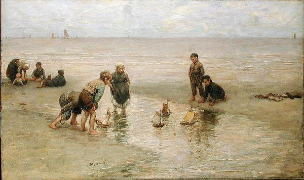 The Regatta (olaj, vászon) alkotó: Bernardus Johannes Blommers or Bloomers