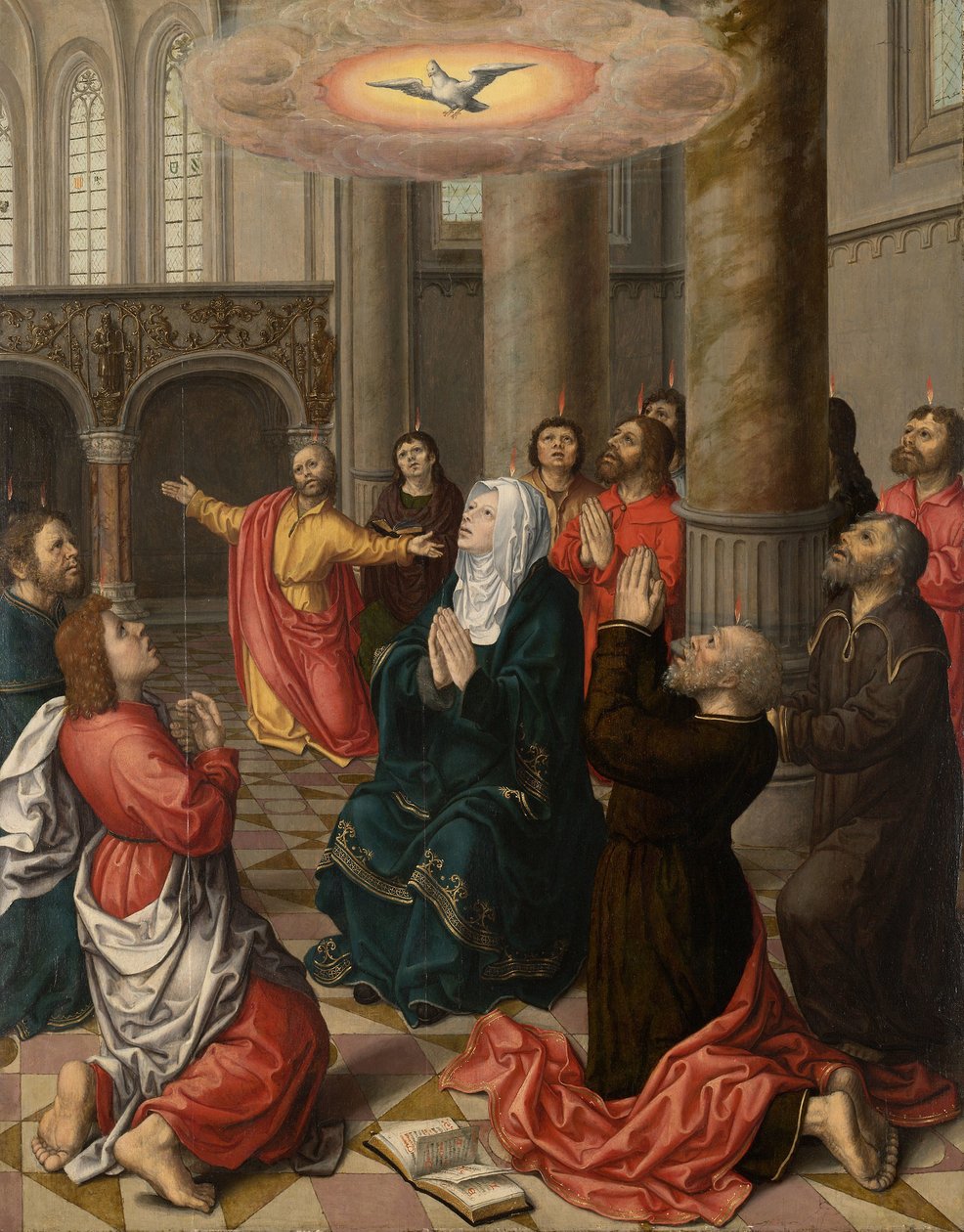 Pünkösd alkotó: Bernart van (follower of) Orley
