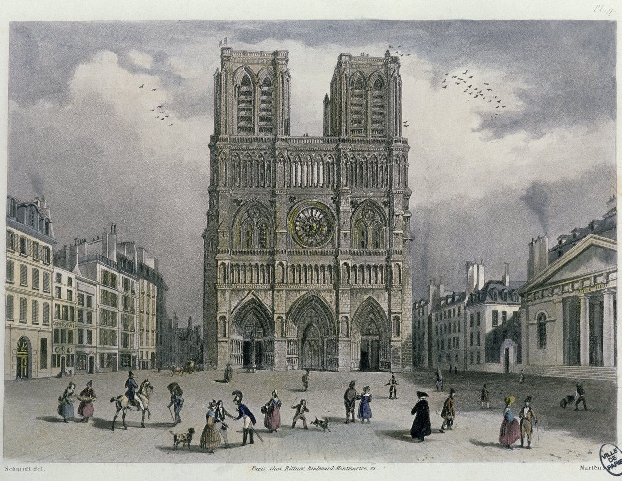 Notre-Dame katedrális, 1832 alkotó: Bernhard Schmidt