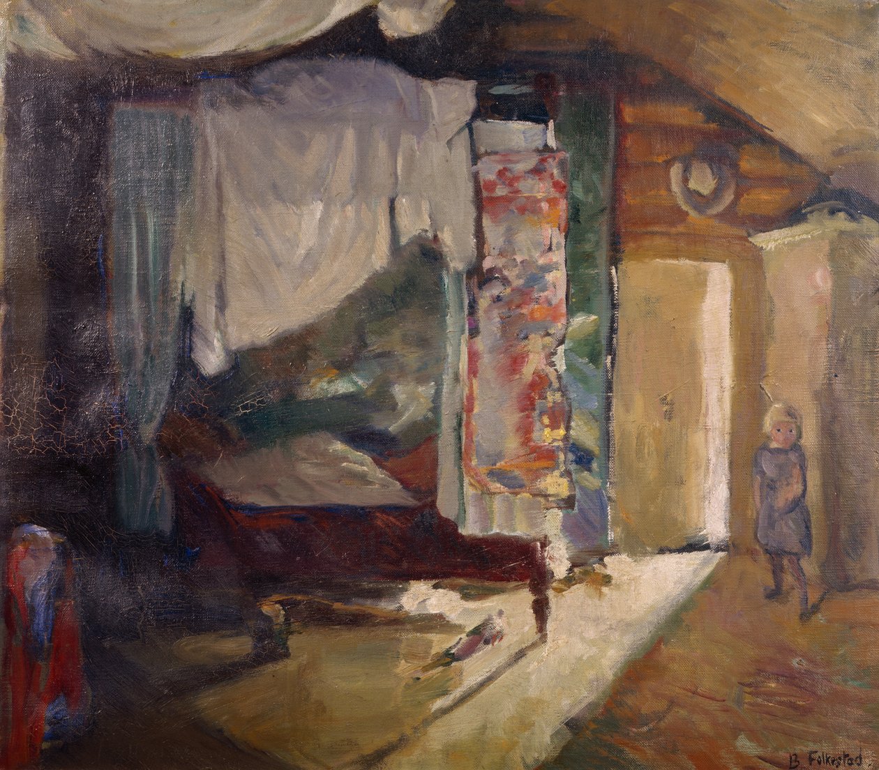A baldachinos ágy alkotó: Bernhard Dorotheus Folkestad