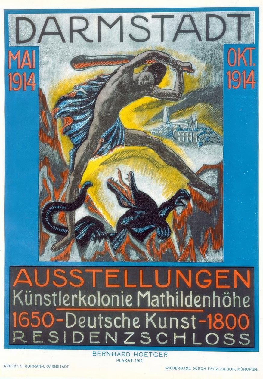 KIÁLLÍTÁSOK Mathildenhöhe művésztelep / német művészet 1650–1800 / DARMSTADT MÁJUS-OKT. alkotó: Bernhard Hoetger
