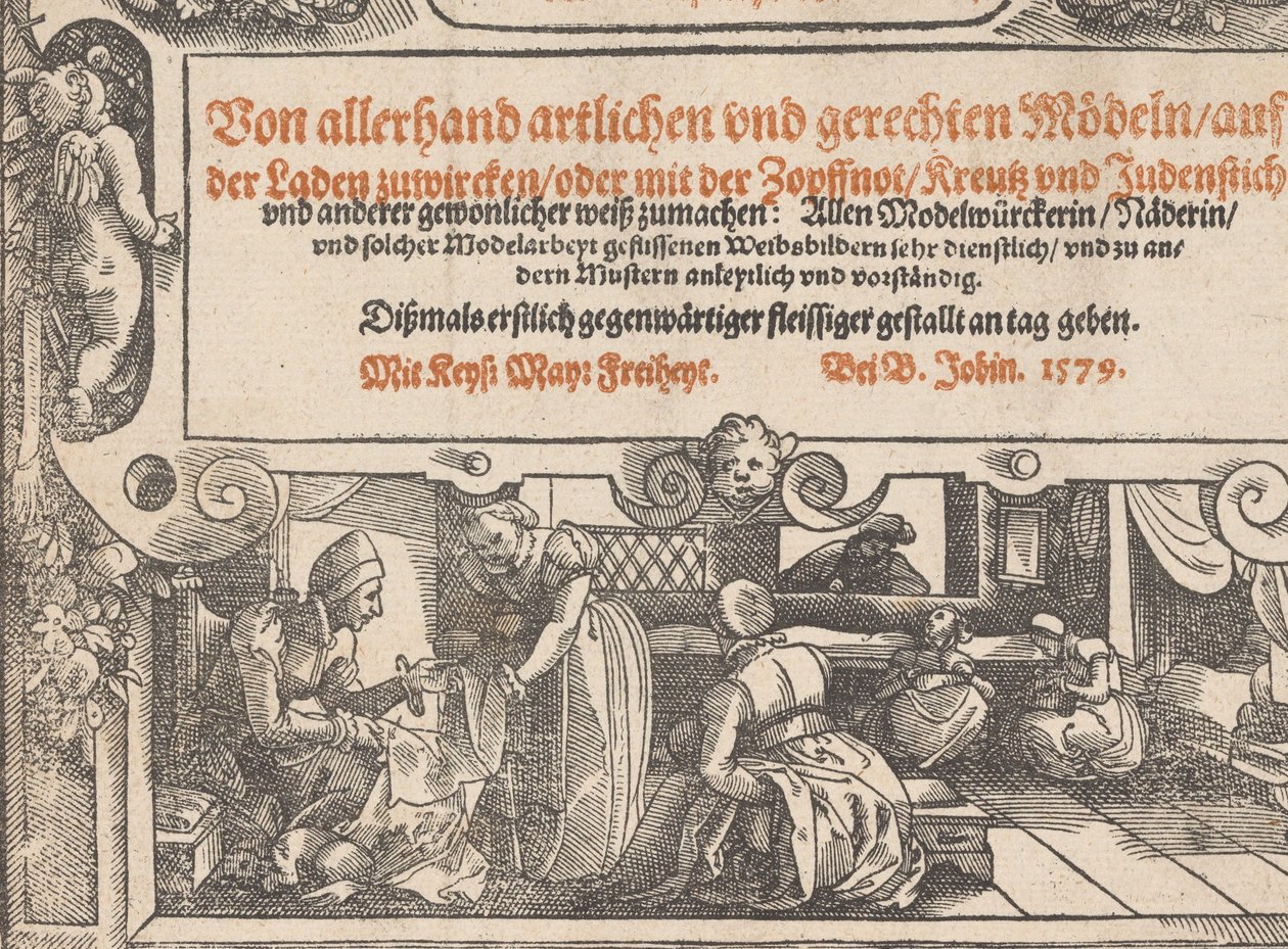 Az Új mesterséges modellkönyv címlapja 1r. oldal, 1598. alkotó: Bernhard Jobin