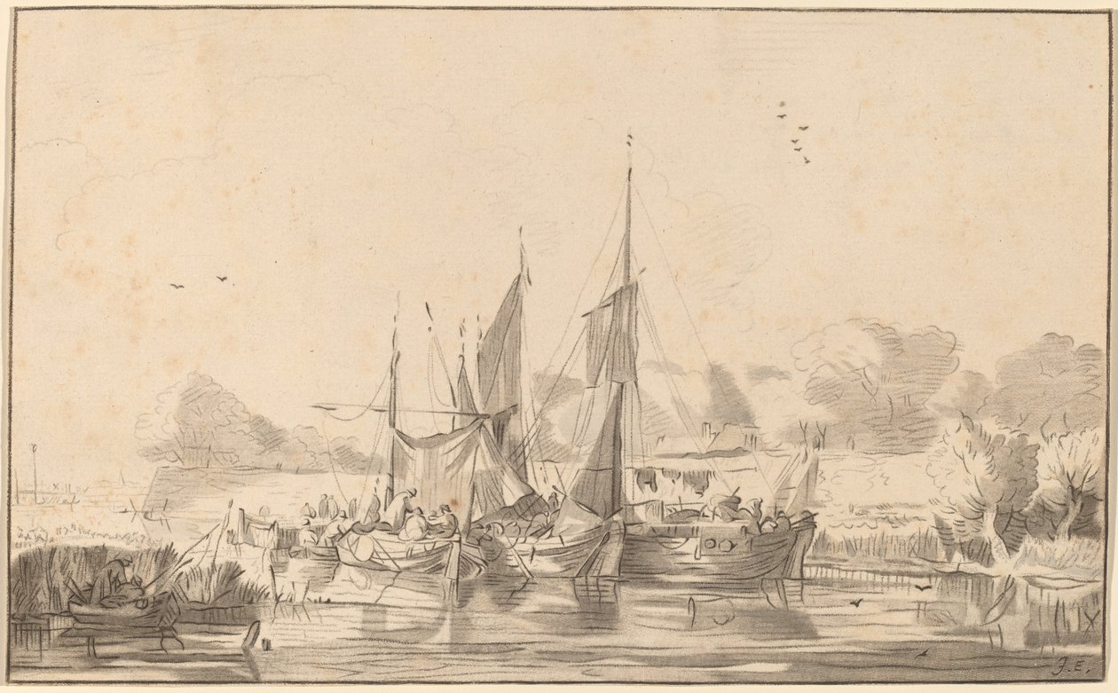 Utrechti csatorna, 1771, 1787-ben megjelent. alkotó: Bernhard Schreuder