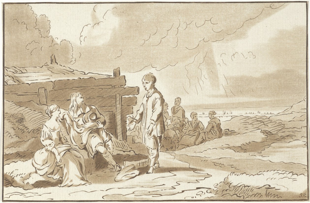 Társaság a dűnékben alkotó: Bernhard Schreuder