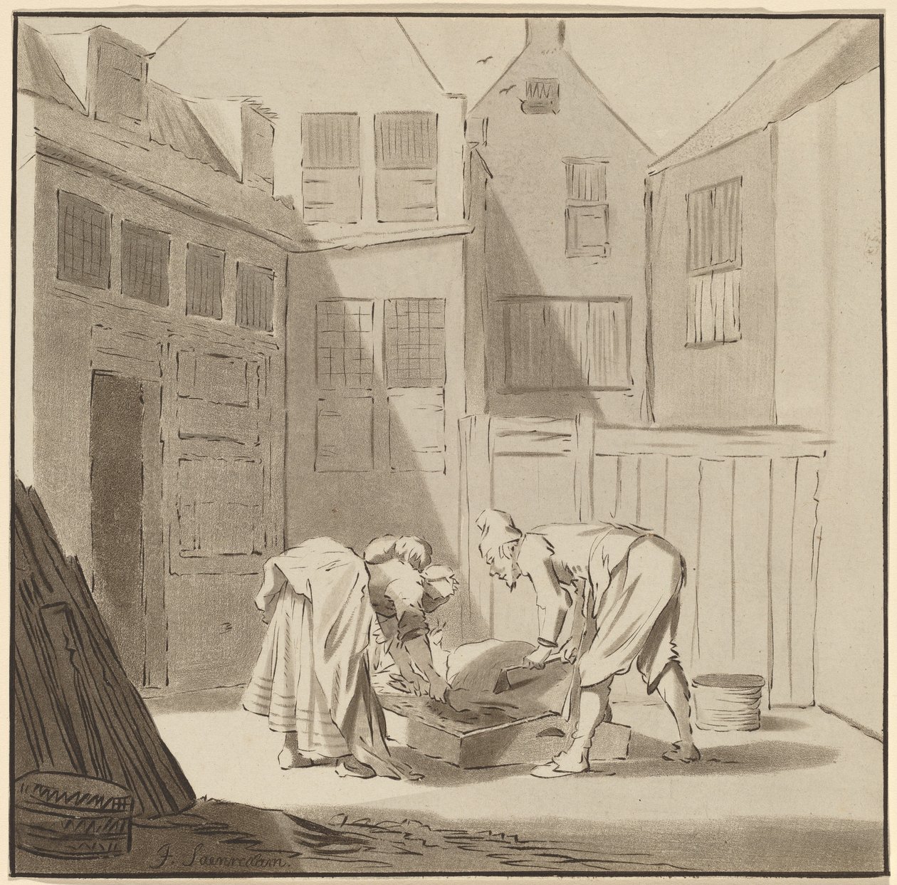 Hog Slaughterers, 1778, 1787-ben jelent meg. alkotó: Bernhard Schreuder