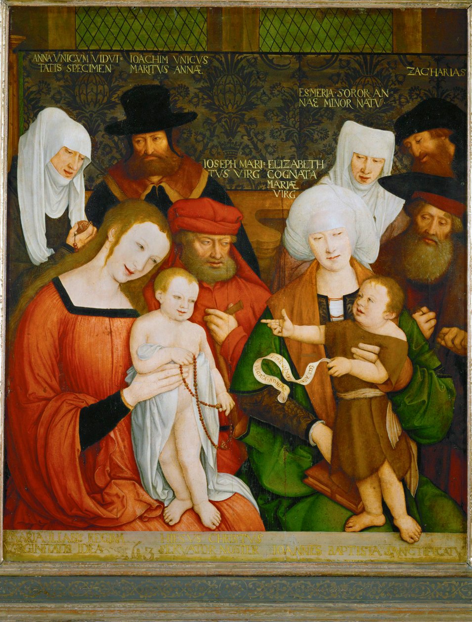 Die Heilige Sippe (festmény fára) alkotó: Bernhard Strigel