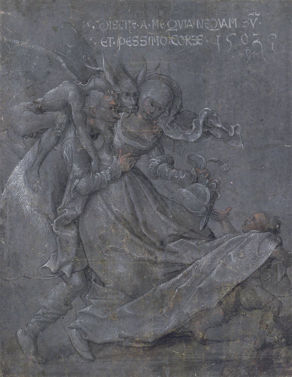 Szerelmespár az Ördöggel és Ámorral, 1503 alkotó: Bernhard Strigel