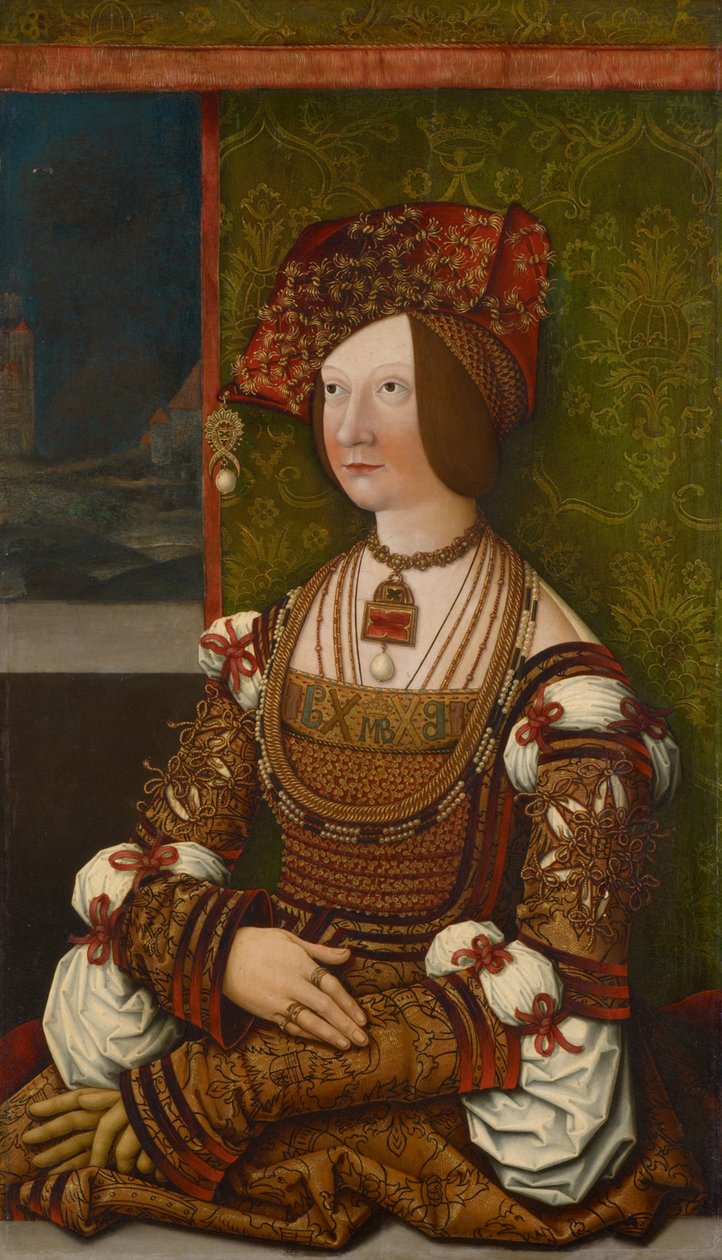 Bianca Maria Sforza portréja 1472-1510, kb. 1505-1510. alkotó: Bernhard, Strigel