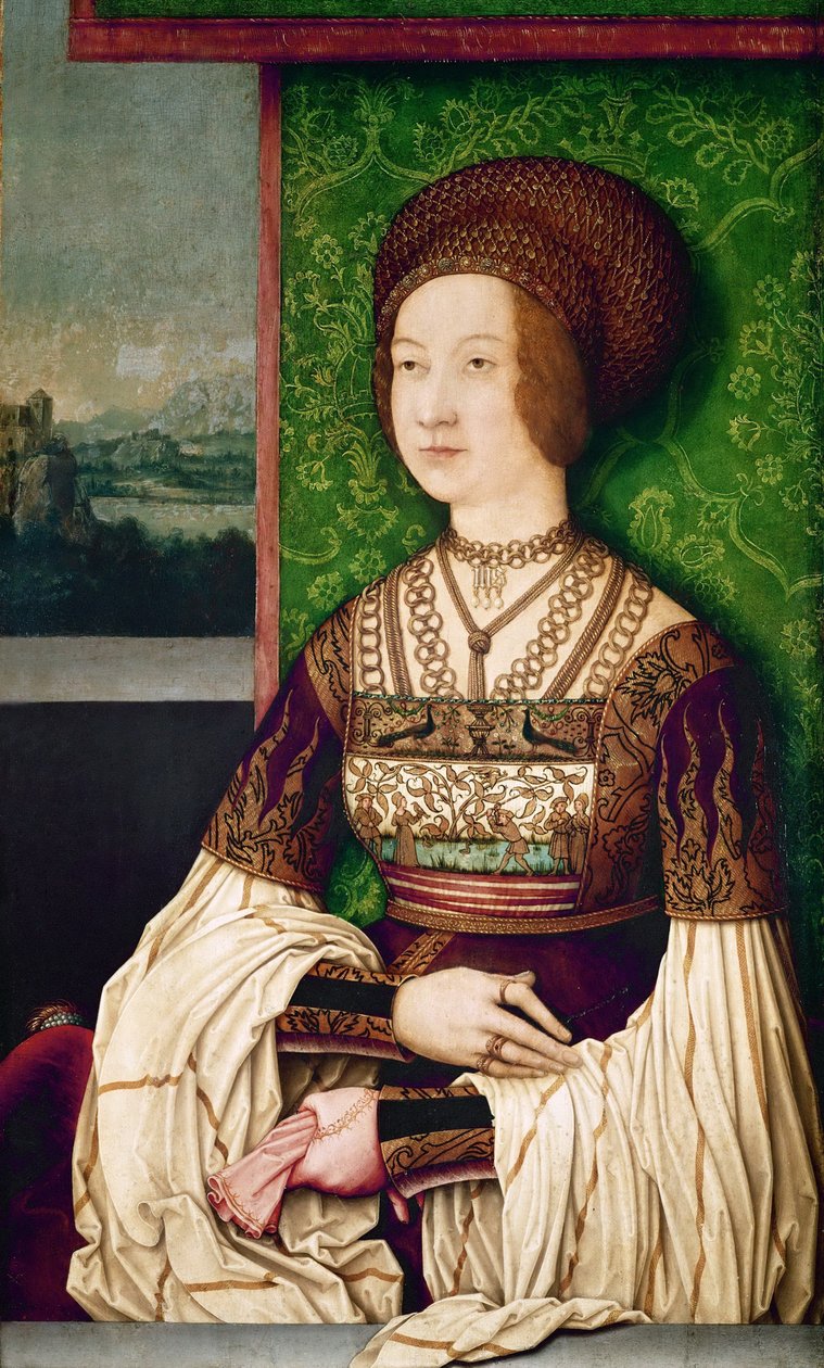 Bianca Maria Sforza portréja 1472-1510, I. Maximilianus római császár második felesége, kb. alkotó: Bernhard Strigel