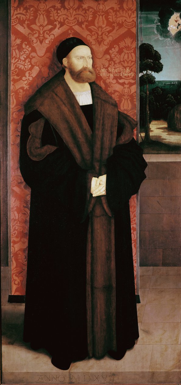 Conrad Rehlinger és gyermekeinek portréja. Részlet (olaj, fa alkotó: Bernhard Strigel
