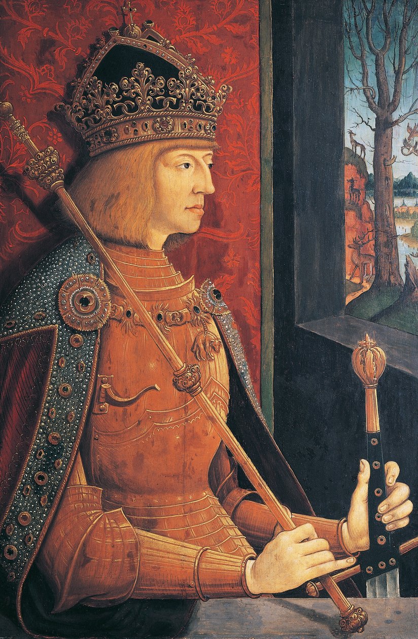 I. Maximilian osztrák császár portréja, a Szent Római Birodalom császára alkotó: Bernhard Strigel