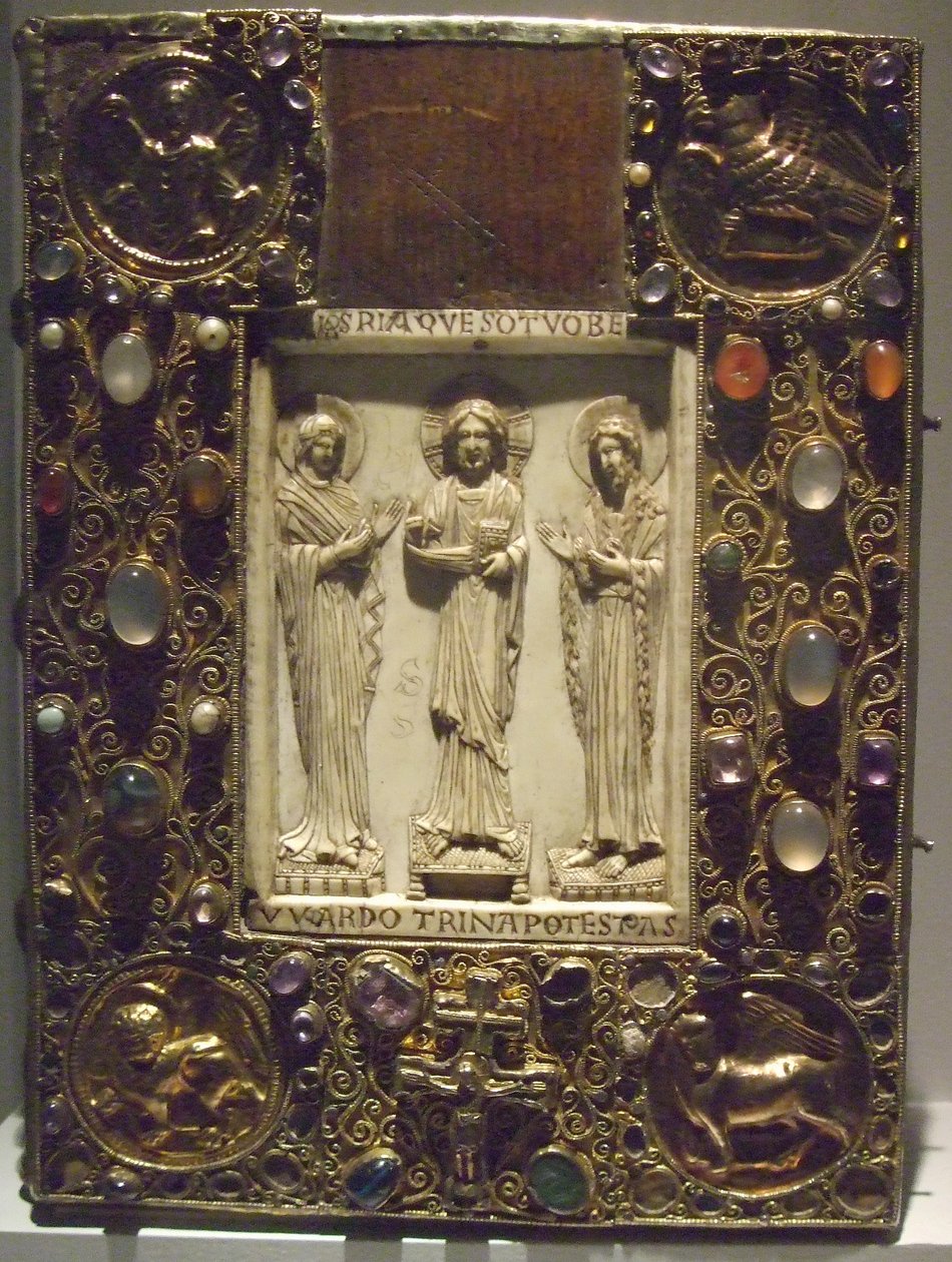 Bernward püspök evangéliumának első borítója alkotó: Bernward Evangeliar Hildesheim Hildesheim