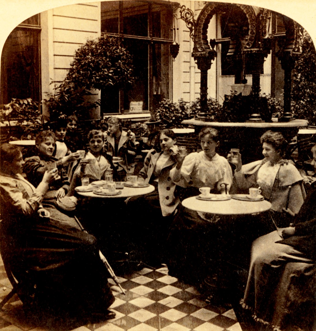 „Refreshing – Unter den Linden Café, Berlin, Németország”, 1894. alkotó: Bert Underwood
