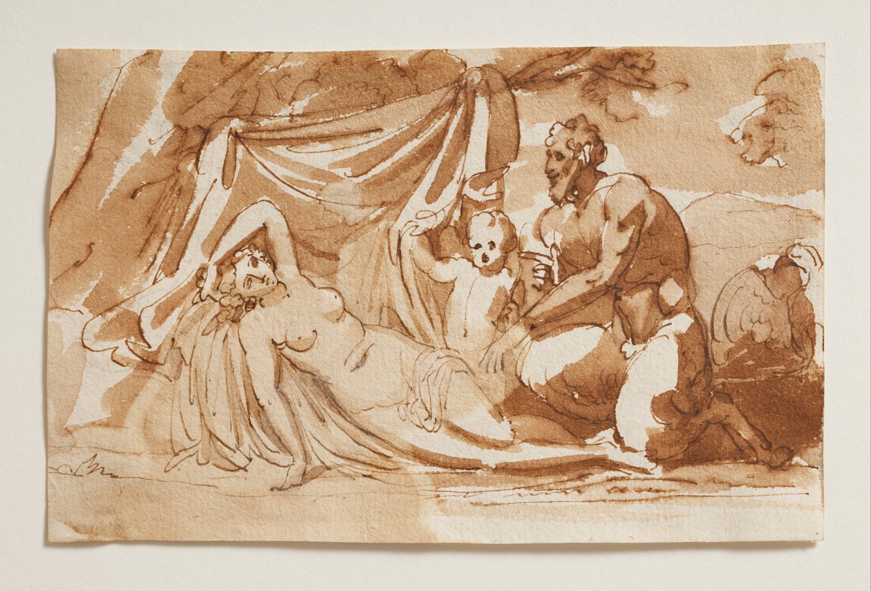 Jupiter mint szatír és Antiopé alkotó: Bertel Thorvaldsen