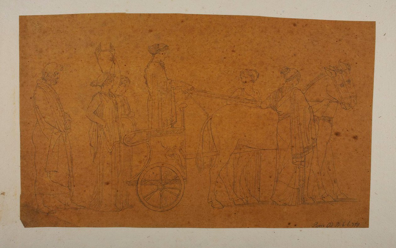 Odysseus folgt Nausikaa und den Ehrendamen alkotó: Bertel Thorvaldsen