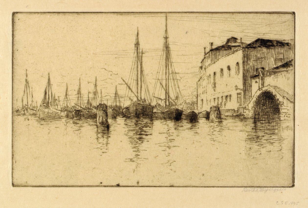 A Giudecca mentén, Velence alkotó: Bertha E. Jaques