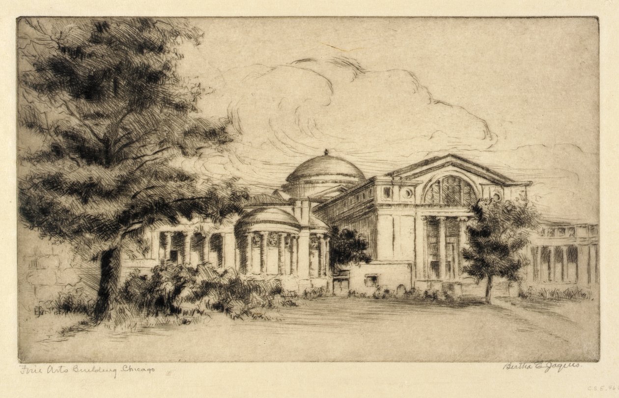 Fine Arts Building, Chicago (homlokzat, nyugat) alkotó: Bertha E. Jaques