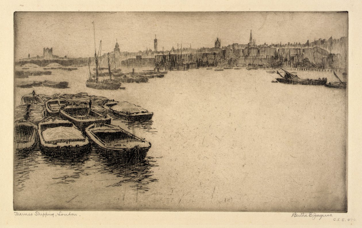 Temze Hajózás, London alkotó: Bertha E. Jaques