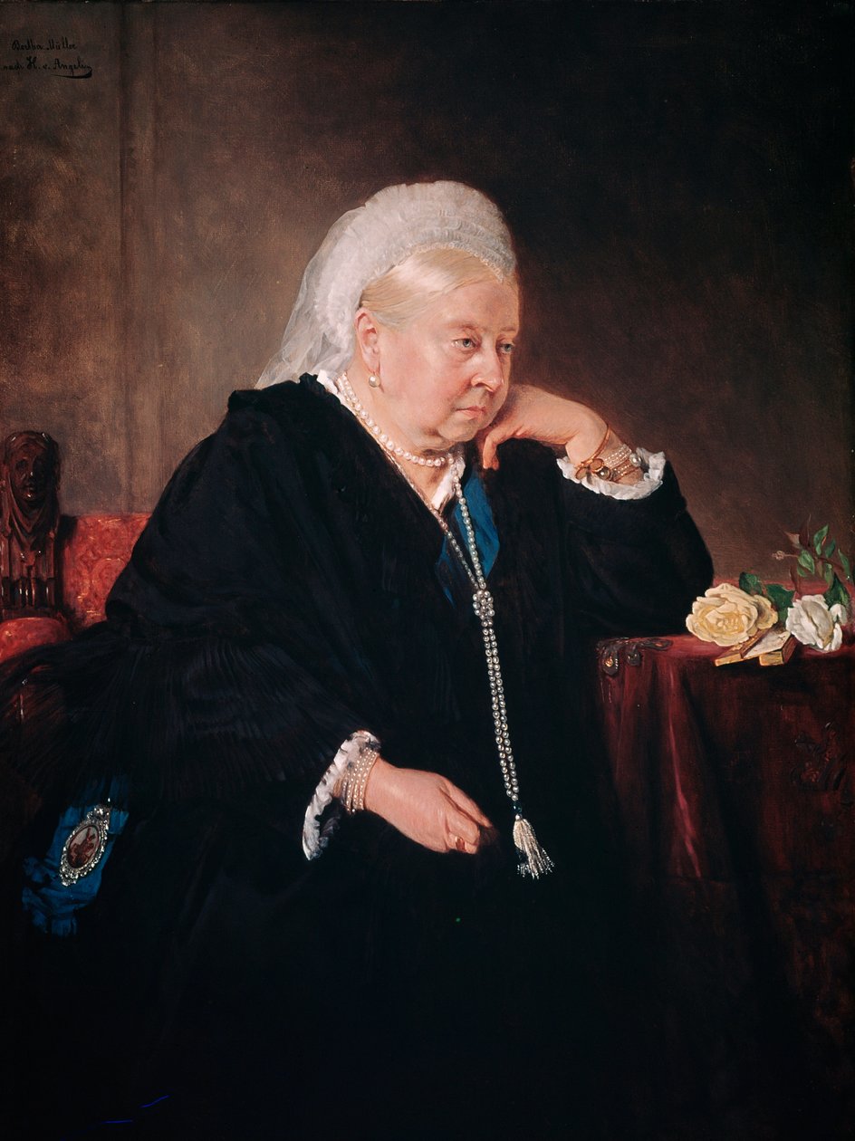 Viktória királynő portréja (festmény alkotó: Bertha Muller